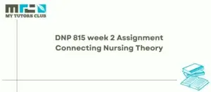 Read more about the article DNP 815 Week 2 Assignment Connecting Nursing Theory