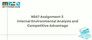 Read more about the article N547 Assignment 3 Internal Environmental Analysis and Competitive Advantage