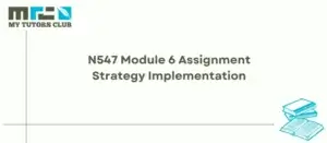 Read more about the article N547 Module 6 Assignment Strategy Implementation