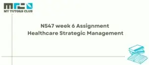 Read more about the article N547 week 6 Assignment Healthcare Strategic Management