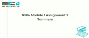 Read more about the article N586 Module 1 Assignment 2 Summary