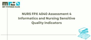 Read more about the article NURS FPX 4040 Assessment 4 Informatics and Nursing Sensitive Quality Indicators