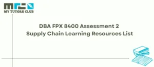 Read more about the article DBA FPX 8400 Assessment 2 Supply Chain Learning Resources List