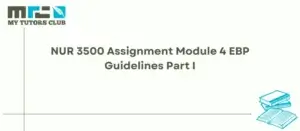 Read more about the article NUR 3500 Assignment Module 4 EBP Guidelines Part I