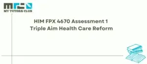 Read more about the article HIM FPX 4670 Assessment 1 Triple Aim Health Care Reform